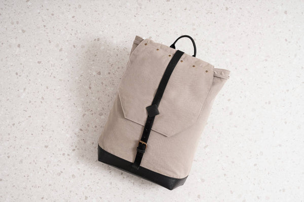 Canvas Laptop Backpack in ORVA plant-based material – view 1