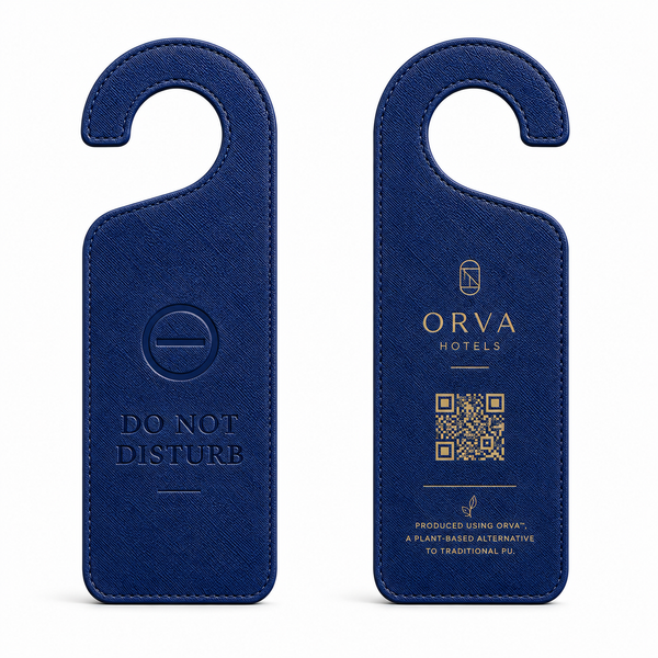 Custom Door Hangers in ORVA plant-based material – view 1
