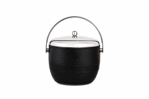 Double-Wall Ice Bucket with Handle in ORVA plant-based material – view 1
