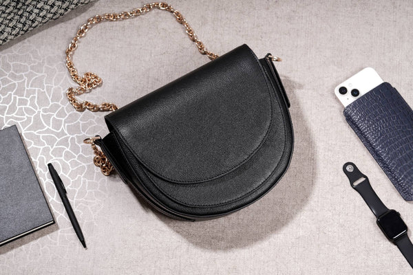 Half-Moon Crossbody Bag in ORVA plant-based material – view 1