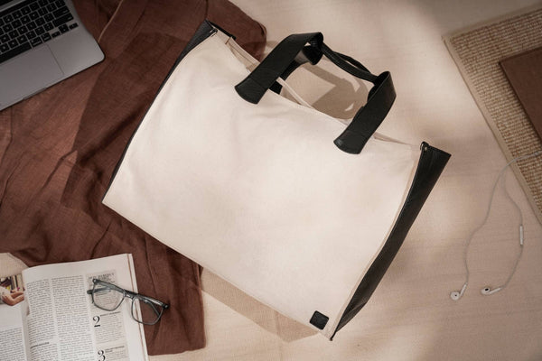 Large Canvas Tote in ORVA plant-based material – view 1